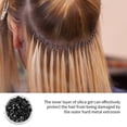 thumbnail image 3 of 500Pcs Micro Rings 5mm Silicone Lined Aluminum Link Rings Lined Rings Beads for Hair Extensions Tools, Black, 3 of 8