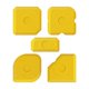 thumbnail image 1 of Juego de Herramientas para calafateo, de lechada profesional ligero para suelo de baño, 5 uds. Amarillo, 1 of 8