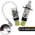 thumbnail image 1 of 2PCS H3 H1 LED Bulbs for Fog Lights 24 SMD White 12V LED Fog Light Running Lamp, 1 of 4
