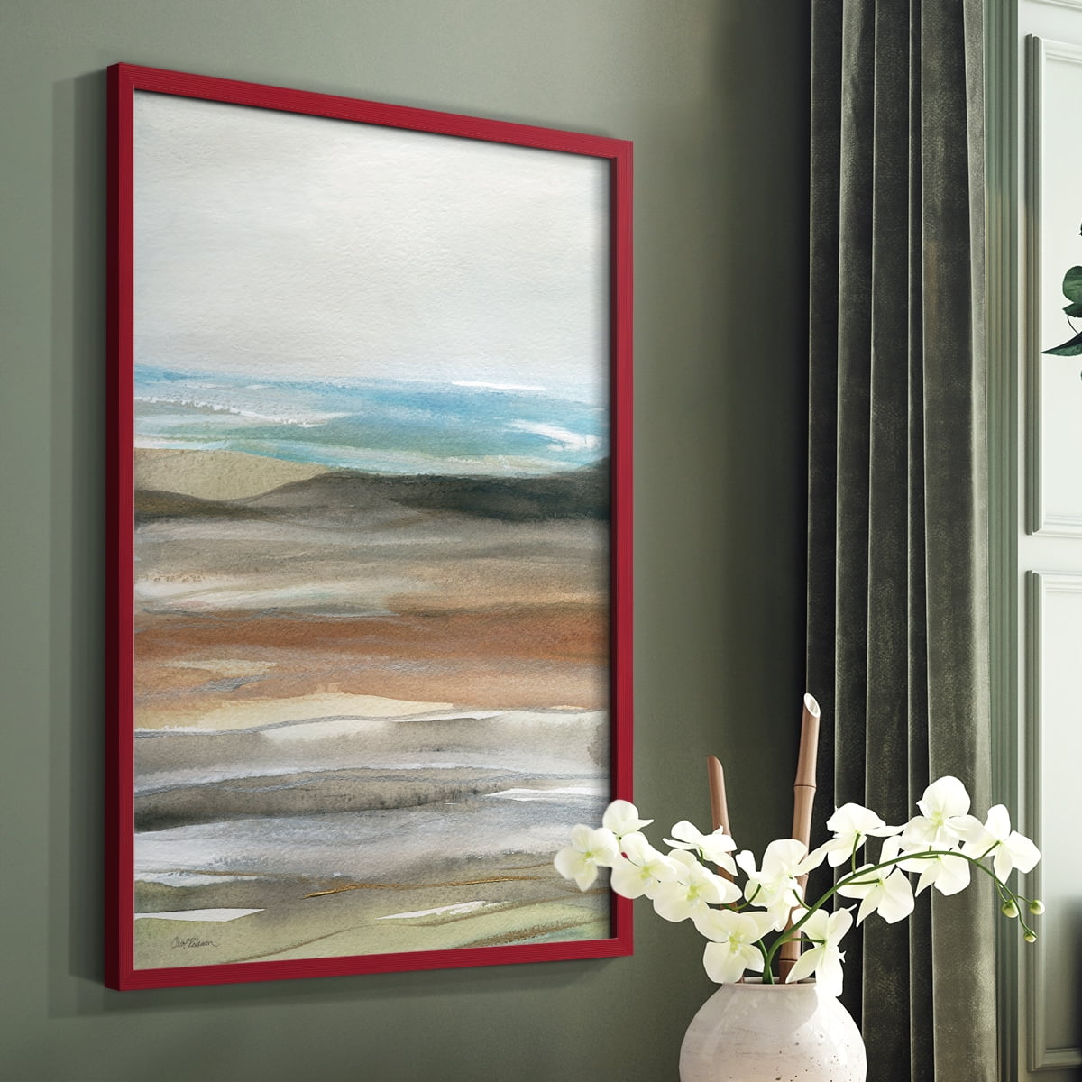 Nature's Many Layers II in Red Solid Wood 8 x 10 Framed Print