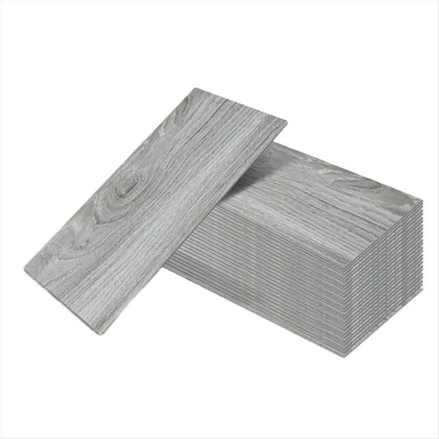 32 Piezas de Baldosas Autoadhesivas para Suelo con Veta de Madera, Pegatinas Impermeables para Suelo, Baldosas de PVC de 5,9 X 17,7 Pulgadas A