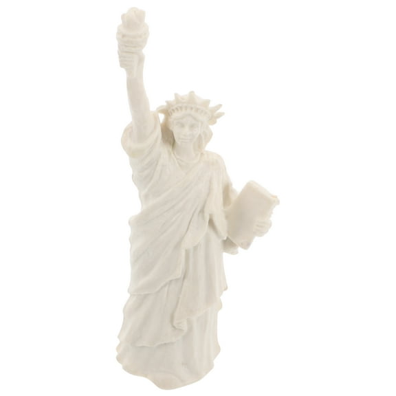 TEHAUX DIY Drawing Statue of Liberty Resin Figurine for Office Desktop White