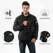 Alpine Swiss Niko Men’s Puffer Jacket Warm Down Alternative Insulated Coat | Packable Water-Resistant & Windproof Winter Outerwear with Zipper Pockets