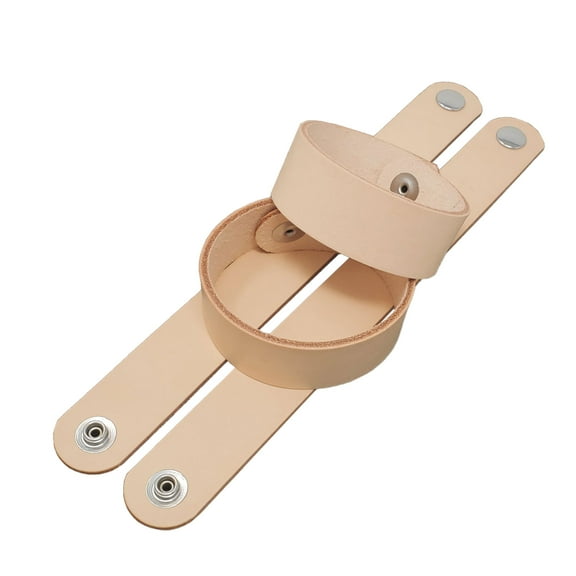 Pitka Leather's 6 Pack Leather Bracelets 1Inch - Vegetable Tanned Leather Tooling Ready