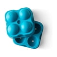 thumbnail image 1 of Bandeja para hielo Houdini, forma de esfera grande, silicona, 4 bolas, azul, 1 of 5