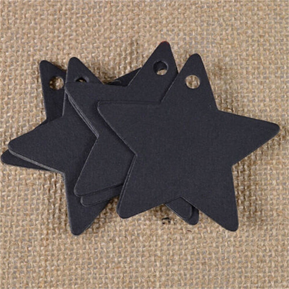 100x Star Kraft Paper Wedding Party Favor Gift Card Price Label Luggage Tags VH 