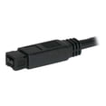 thumbnail image 3 of StarTech.com 1394b Firewire 800 Cable 9-4 - IEEE 1394 cable - FireWire 800 (M) to 4 pin FireWire (M) - 10 ft - black - for P/N: BNDTB1394B3, EC1394B2, MPEX1394B3, PCI1394B_3, PEX1394B3, 3 of 3
