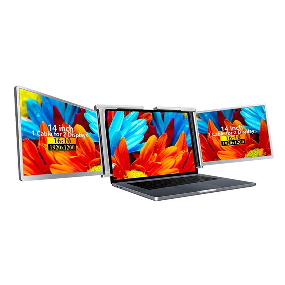 Portable Tri-Screen Monitor 14インチ 14 inches Laptop Expansion Screen FHD Portable Tri-screen Monitor