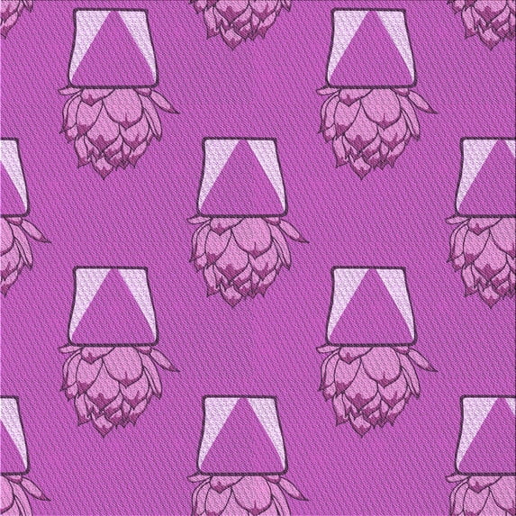 Ahgly Company Machine Washable Indoor Square Transitional Crimson Purple Area Rugs, 7' Square