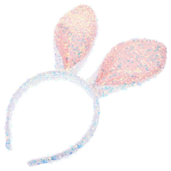GAXIRE Ears Headband Bunny Ears Headband White Shiny 1Pack