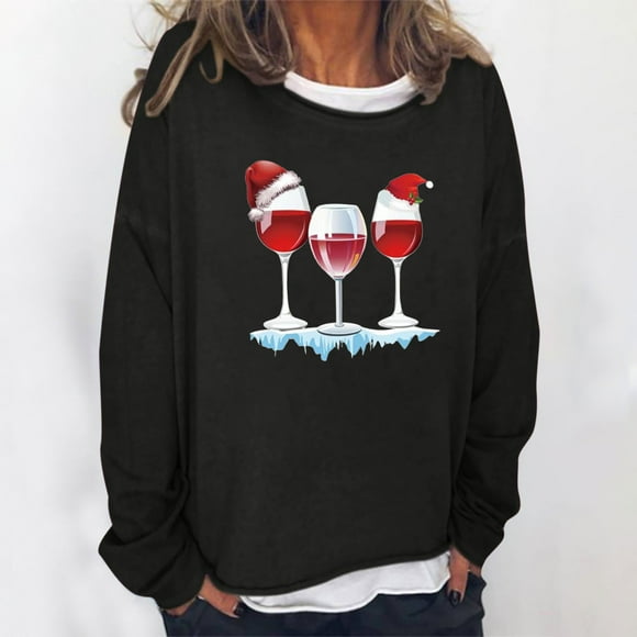 Tetras Women 2024 Fall Top,Women's Large Tie Dyed Printed Round Neck Casual Long Sleeved Hoodie