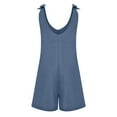 thumbnail image 5 of IROINNID Short Jumpsuits for Womens Summer Casual Sleeveless Romper Loose Adjustable Spaghetti Strap Shorts Jumpsuits with Pockets Clothes(Blue#1,XXL), 5 of 7