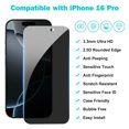 thumbnail image 2 of Protector de pantalla PEHAEL para iPhone 16 Pro 6,3" con privacidad, pack 3+3, 2 of 8