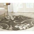 thumbnail image 2 of SAFAVIEH Florida Davin Floral Shag Runner Rug, Smoke/Beige, 2'3" x 8', 2 of 8