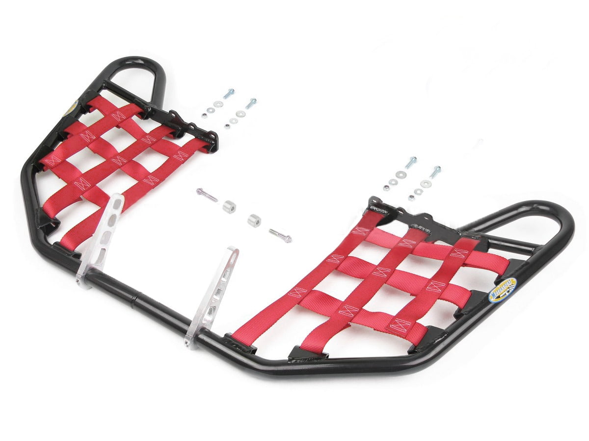 Red Nerf Bars w/Nets guards rack Compatible with 2001-2014 HONDA TRX 250EX Models