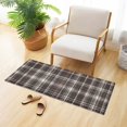 thumbnail image 6 of Haosy White Scottish Tartan Bathroom Rugs Non Slip Absorbent Soft Plush Quick Dry Bath Mat, 39"x20", 6 of 8