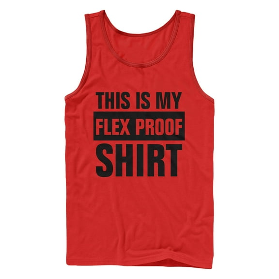 Men's CHIN UP Flex Proof  Tank Top Red Small