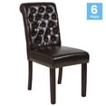thumbnail image 3 of Flash Furniture HERCULES Series Parsons Chair, Set of 6, Brown LeatherSoft, 3 of 13
