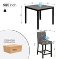 thumbnail image 2 of Aukfa 5-Piece Dining Table Set for 4, Counter Height Table and 4 Upholstered Chairs with Padded Seats and Backrests for Dining Room, Kitchen, Gray, 2 of 8