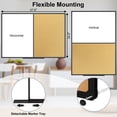 thumbnail image 4 of JILhome Magnetic White Board and Bulletin Board Combo,47" x 35" Dry Erase Board & Cork Board, Whiteboard Felt Combination Board for Wall, Home, Office, Black Aluminum Frame, 4 of 7
