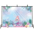 thumbnail image 6 of Cheerland Fabric Mermaid Party Backdrop, Under The Sea Decoration, 1 Piece, 6 of 7