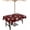 Maroon, variant on Pineapple Outdoor Tablecloth - 60 Inch Round Dining Table Cover, Yellow Striped Summer Fruits Watercolor Waterproof Outdoor Table Cloth with Umbrella Hole & Zipper for Picnic/Patio/Party