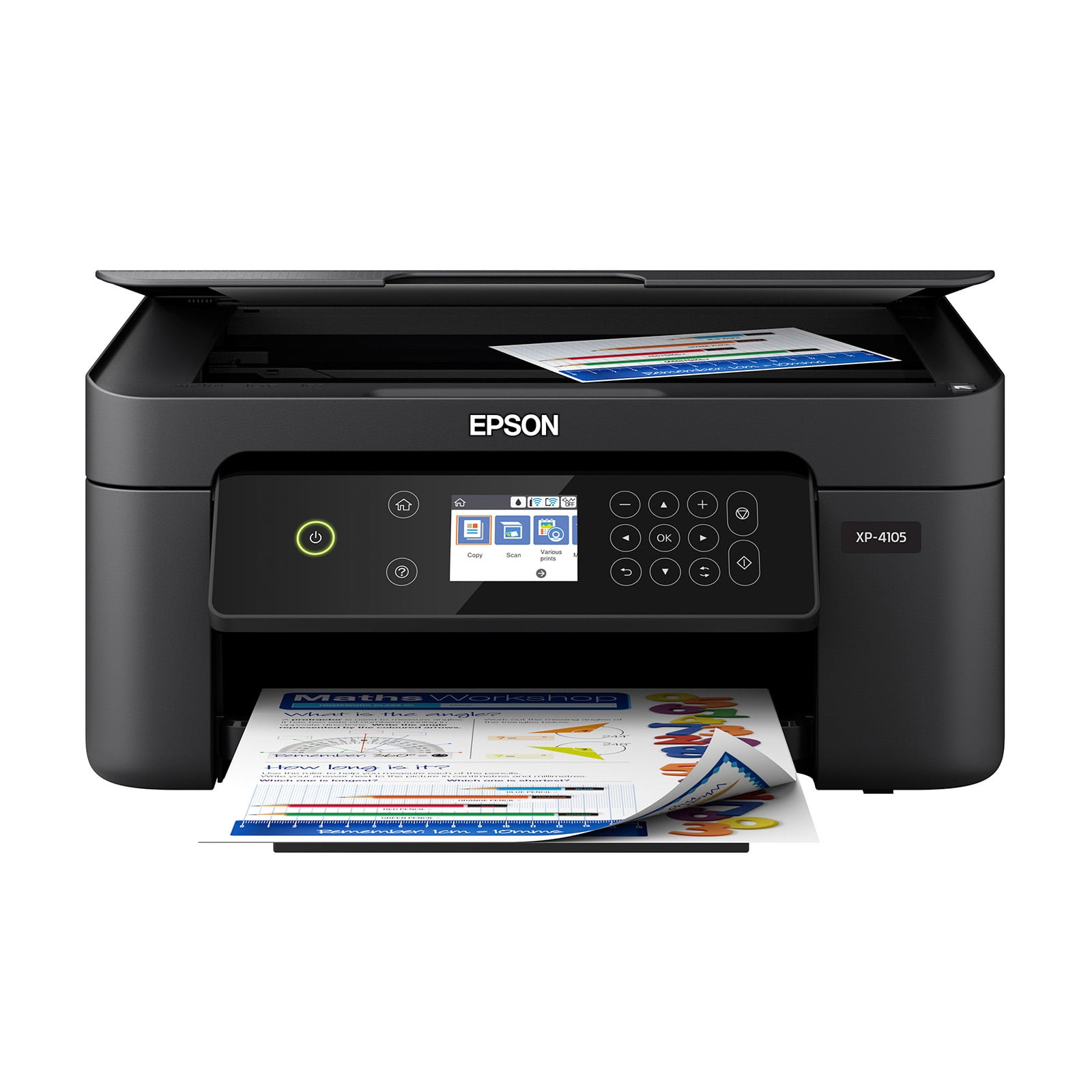 Epson Home XP-4105 Wireless All-in-One Color Inkjet Printer, Scanner, Copier Walmart.com