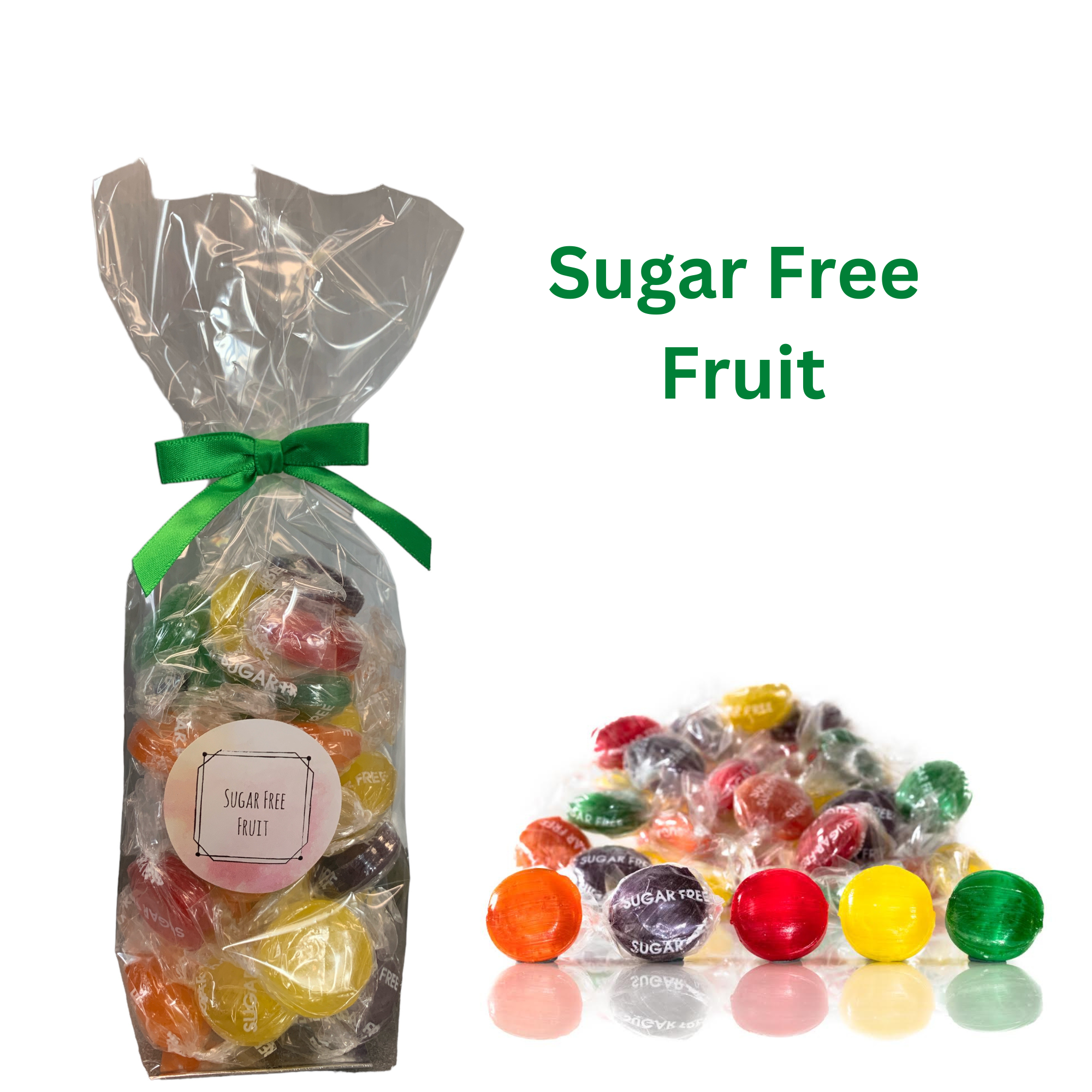 Sugar Free Candy Variety Gift Box Sugar Free Hard Candy Bulk Candy Individually Wrapped 4 Assorted Flavor Bags -Root Beer Barrels, Cinnamon, Butterscotch, and Fruit Flavors