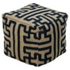 Surya 18 in. Puzzle Cube Wool Pouf