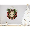 thumbnail image 3 of Eveokoki Christmas Casino Poker Chip 2024 New Year Door Sign Home Decor Round Wood Wreaths Wall Hanging Sign Farmhouse Porch Sign Front Door Decoration for Housewarming Gift All Seasons Holiday,12In, 3 of 5