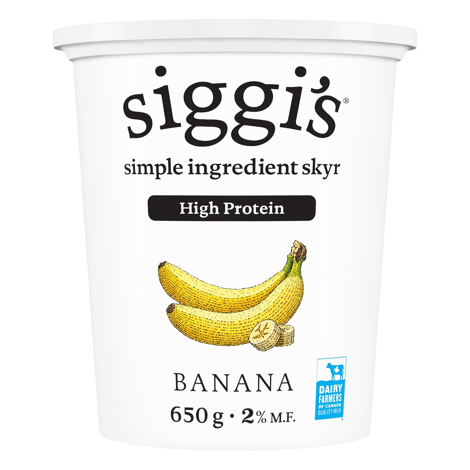 siggi's Yogourt Skyr à la Banane 2 %, Teneur élevée en Protéines 650g