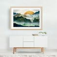 thumbnail image 5 of The Green Golden Mountains - Illustration Abstract Landscape Mountain Modern Art Nature Geometric Sunset Oak Framed Wall Art Print 12 x 18 inches, 5 of 6