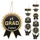 thumbnail image 4 of Hanging Graduation Decorations 12Pcs Golden Paper Sign Ideal For Friends School Events And Classroom Decor, 4 of 4