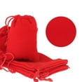 thumbnail image 5 of JIAHAOO Jewelry Gift Bags Red Velveteen with Drawstring 7x9cm 50 Pack for Pocket Watches Chains Rings Earrings, 5 of 8