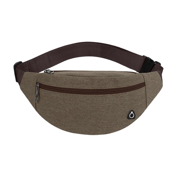 Kyusrd Casual Canvas Waist Bag for Men Multi Pocket Adjustable Strap Crossbody Sling Bag Lightweight Chest Pack for Daily Commute Travel Work and Outdoor Use