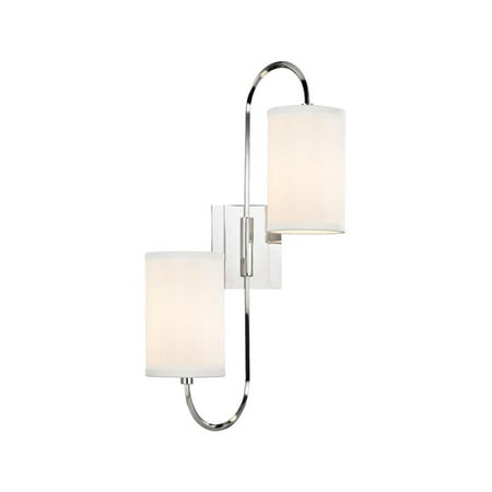 

Two Light Wall Sconce 11.75 inches Wide By 22 inches High-Polished Nickel Finish Bailey Street Home 116-Bel-2121314