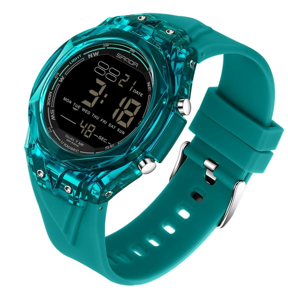 Men's Digital Sports Watch - Shockproof Outdoor Watch with Stopwatch, Countdown, Alarm, Dual Time, 12/24H, Luminous, 5ATM Water Resistant