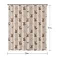 thumbnail image 5 of Beige Highland Cow Flower Pattern Shower Curtain 72"x84" ,Bathroom Decorative Shower Curtains Set with 12 Hooks,Modern Waterproof Washable Shower Curtain, 5 of 6