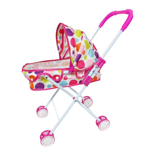 Siruishop Toy Stroller for Dolls Creativity Role Play Accessory Kids Play Stroller Toy