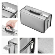 160 Capacity DVD Wallet, Large Storage Holder Binder Nylon Gray CD Carry Case Bag Protective Zipper