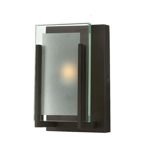 1 Light Bathroom Light Fixture in Transitional-Modern Style 5 inches Wide By 8 inches High-Oil Rubbed Bronze Finish Bailey Street Home 81-Bel-1802505