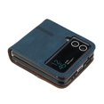 thumbnail image 5 of SaniMore for Samsung Galaxy Z Flip 4 6.7-inch Case, Premium PU Leather Folding Slim TPU Shockproof Interior Anti-Scratch Full Body Protection Cover for Samsung Galaxy Z Flip 4, Blue, 5 of 5