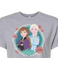 thumbnail image 3 of Disney Frozen 2 - Circle Of Sisters Anna & Elsa - Juniors Cropped Cotton Blend T-Shirt, 3 of 5