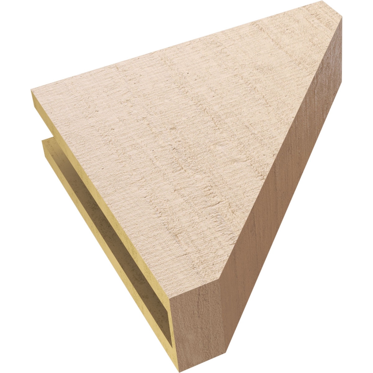4"W x 16"D x 16"H Thin Concord Rough Cedar Woodgrain TimberThane Corbel, Primed Tan