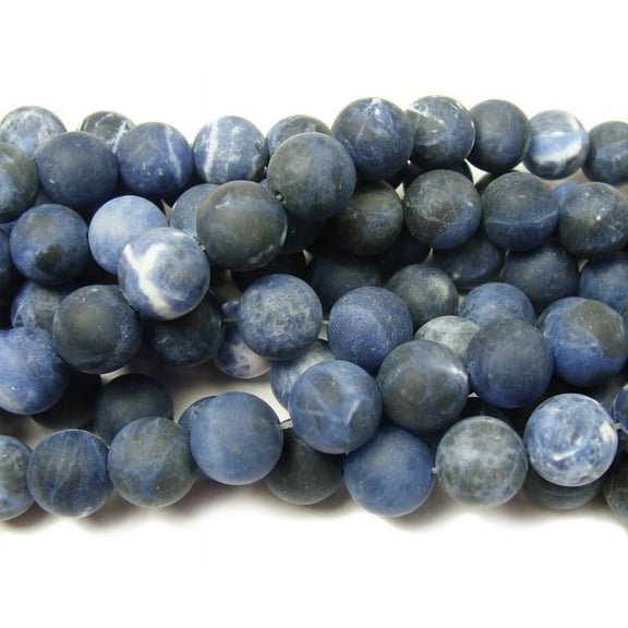 4mm 15.5" Strand Sodalite Matte Round Beads Genuine Gemstone Natural Jewelry Making