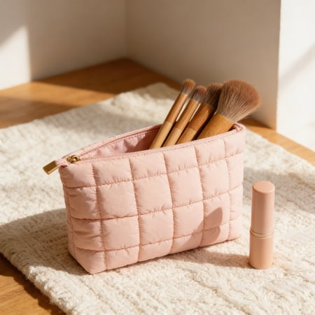 Xheghe Large Capacity Portable Cosmetic Bag for Beauty Products and Accessories - Ideal for Travel and Daily Use