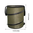 thumbnail image 3 of Collapsible Garden Waste Bag Garden Waste Container Collapsible Garden Waste Bag Oxford Cloth Bucket Reusable Container With 2 Carrying Handle For Garden Collecting Leaves 37.8 L, 3 of 8