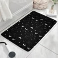 thumbnail image 3 of Black White Cat Moon Star Flannel Non Slip Door Rugs,Washable Door Mats Indoor,Decorative Door Mats,Dirt-Resistant and Absorbent Doormat for Entrance,Bedroom,Kitchen,Bathroom,23.5"x16", 3 of 5