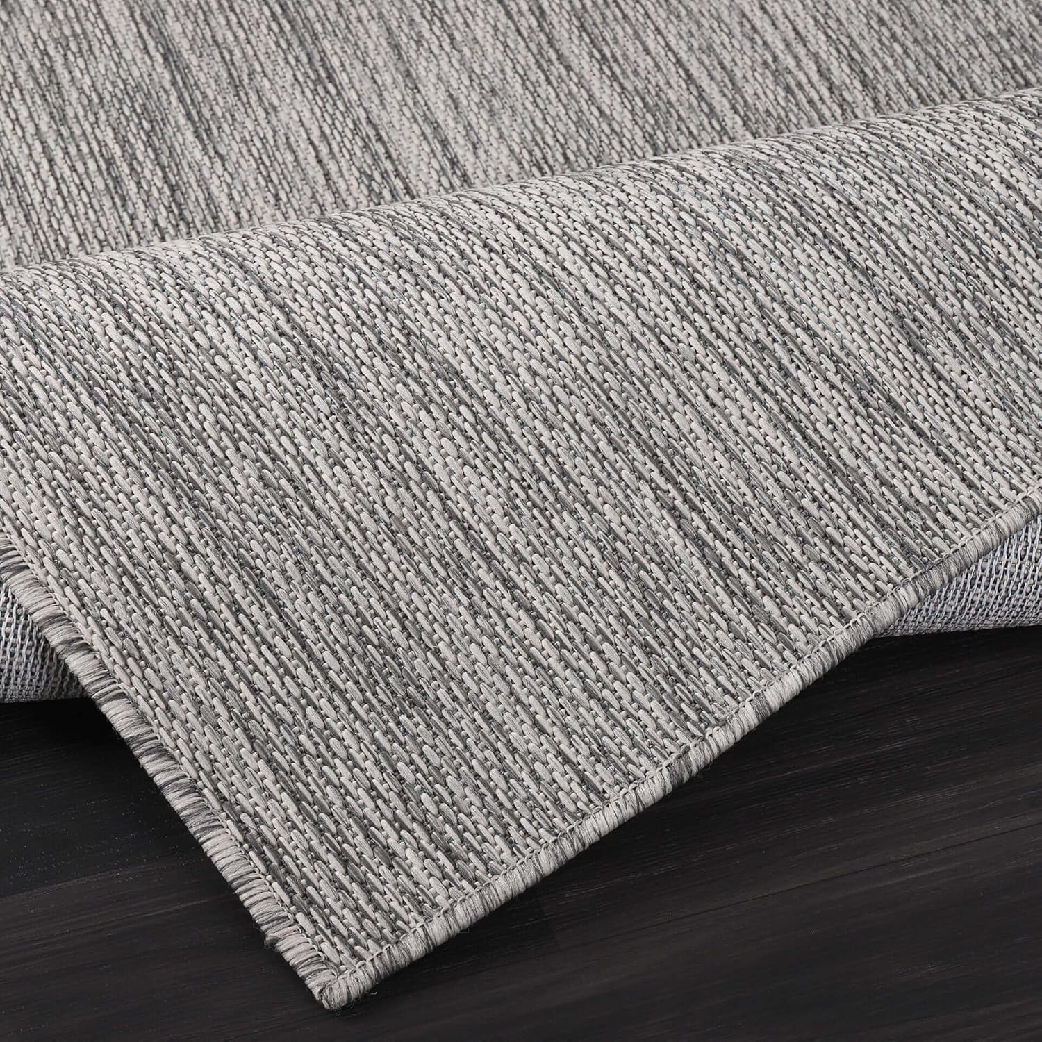 CAMILSON Solid Washable Waterproof Outdoor Indoor Area Rug Natural 5x7