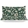 thumbnail image 3 of HAHDAXIA Flower Repeat Pattern Bedding Solid Comforter Set for All Seasons,3 Pieces(1 Comforter+2 Pillowcases),Soft Microfiber Bedding Set Queen(90"x90"), 3 of 7